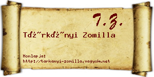 Tárkányi Zomilla névjegykártya